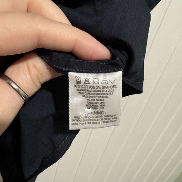 Batch Clothing Navy Blue Cotton Camp Shirt Mens Large - Picture 5 of 6